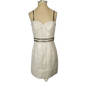 Laundry by Shelli Segal Cream Gold Strapless Cocktail Party dress Size 4